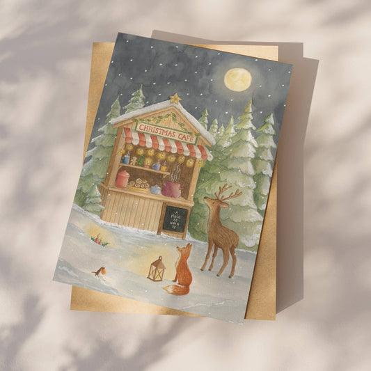 Christmas café - Ansichtkaart
