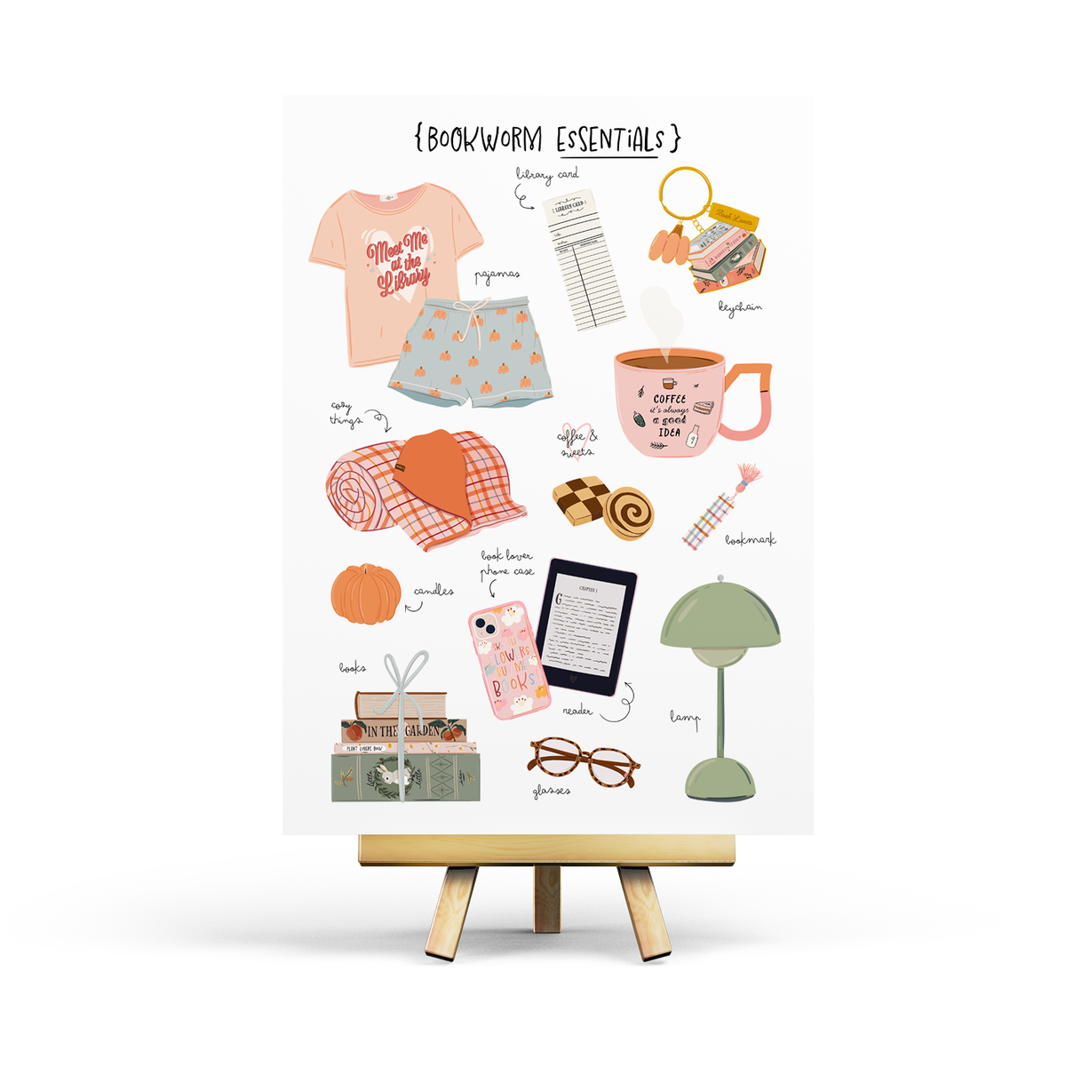 Essentials voor boekenwurmen - Ansichtkaart