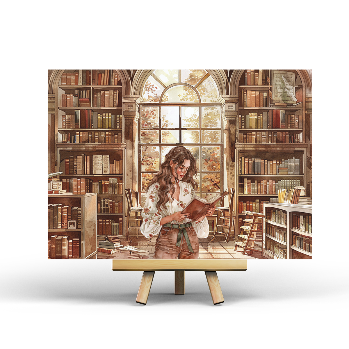 Bibliotheek - Ansichtkaart