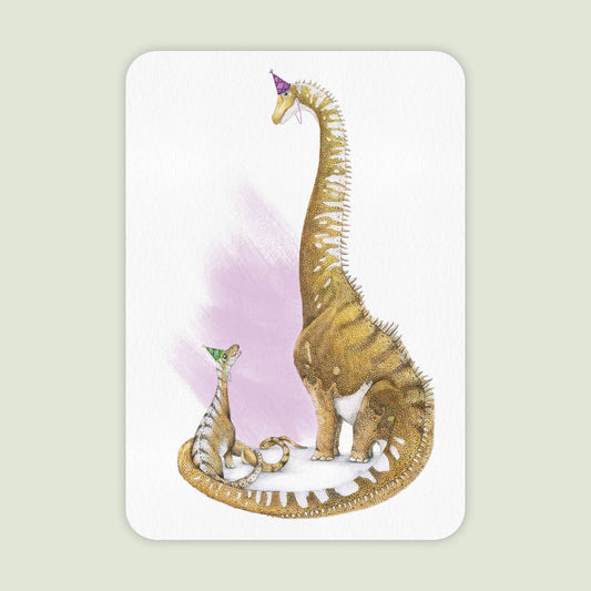 Dinosaurussen Jarig - Ansichtkaart