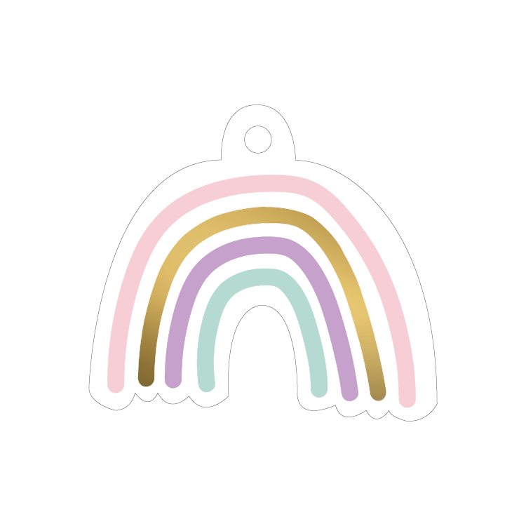 Regenboog - Cadeaulabel