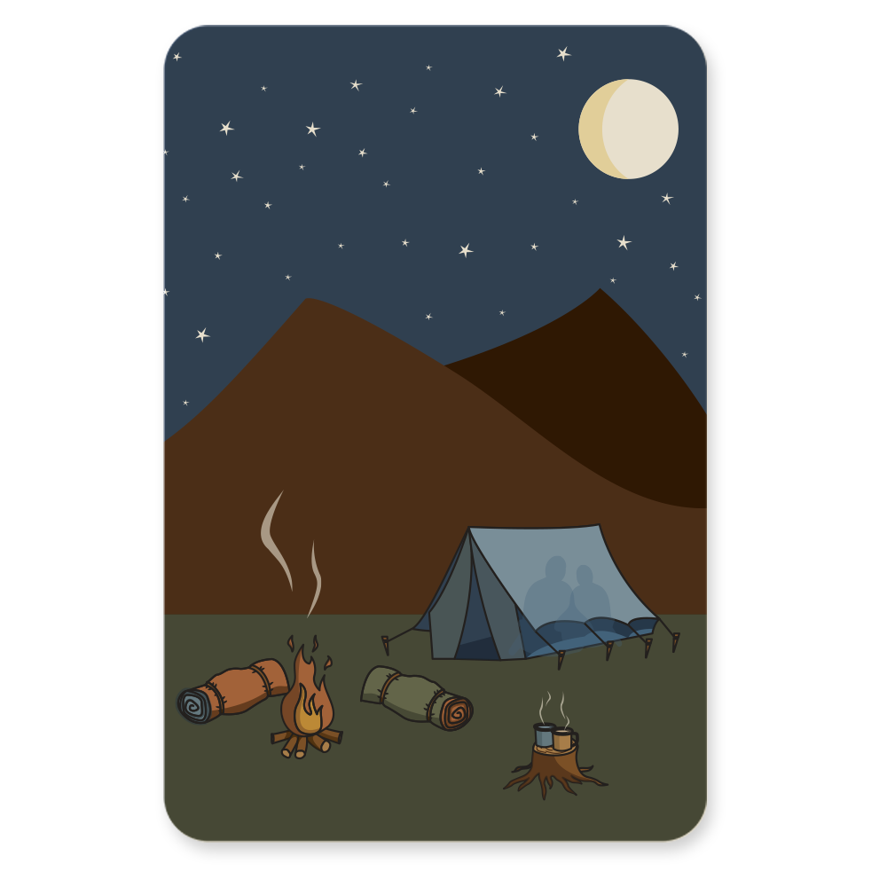 Kamperen Tent – Ansichtkaart