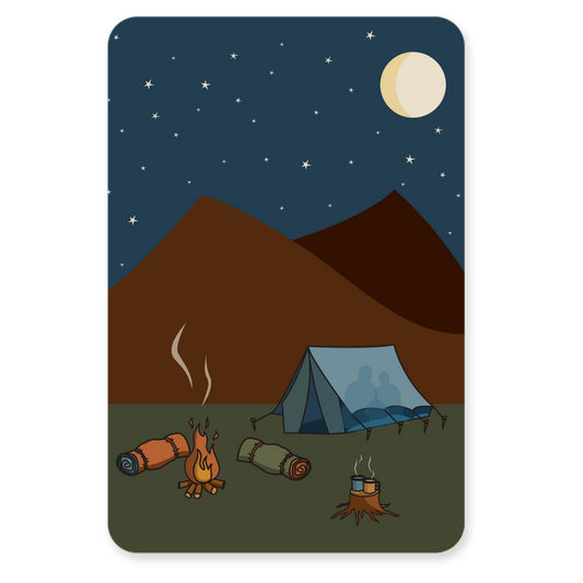 Kamperen Tent – Ansichtkaart