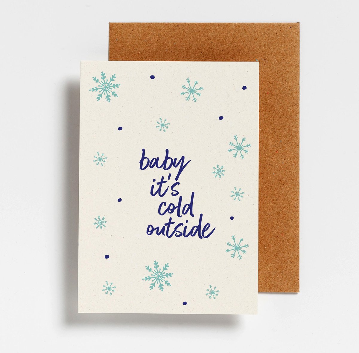 'Baby it’s cold outside’ – Ansichtkaart met Envelop