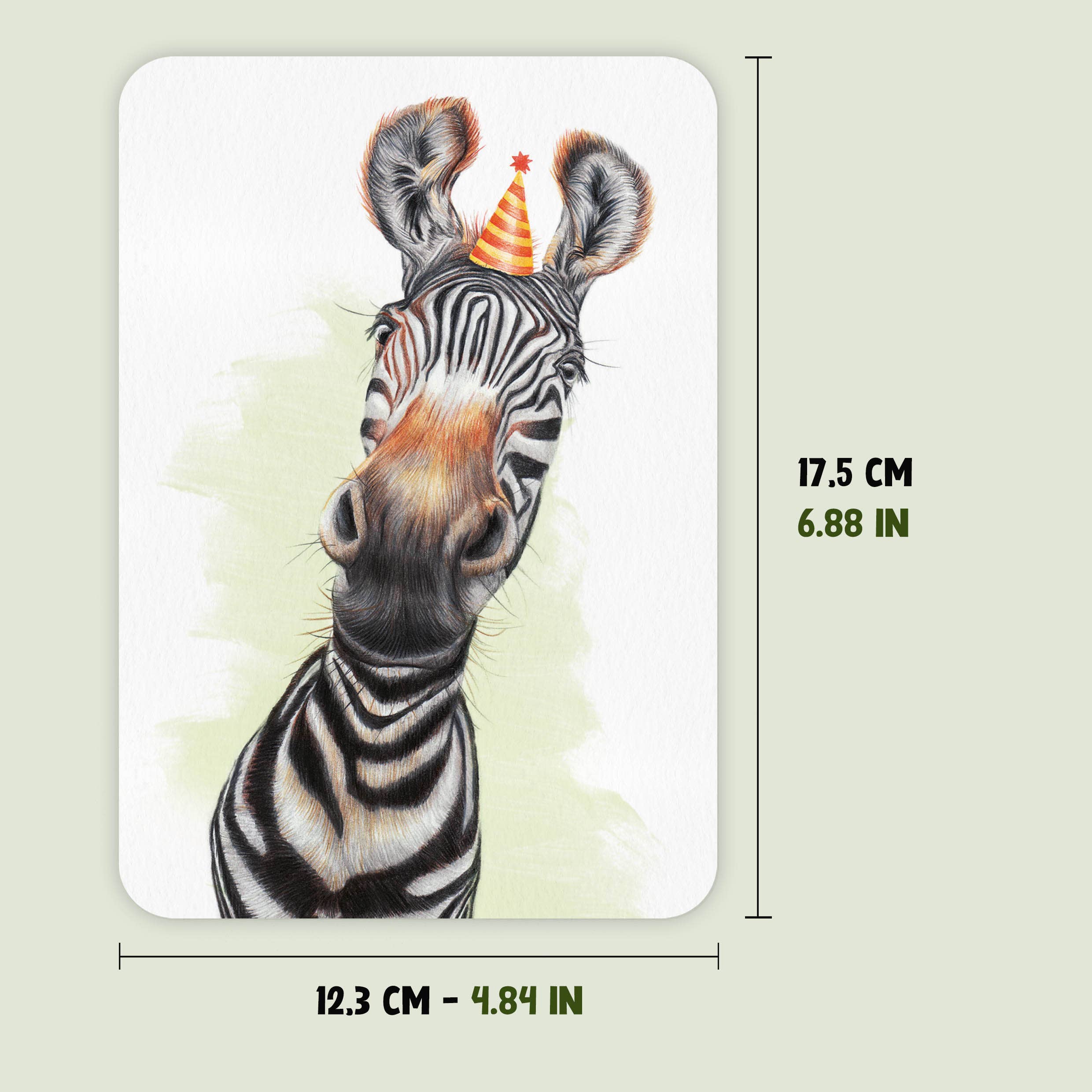 Zebra Jarig - Ansichtkaart