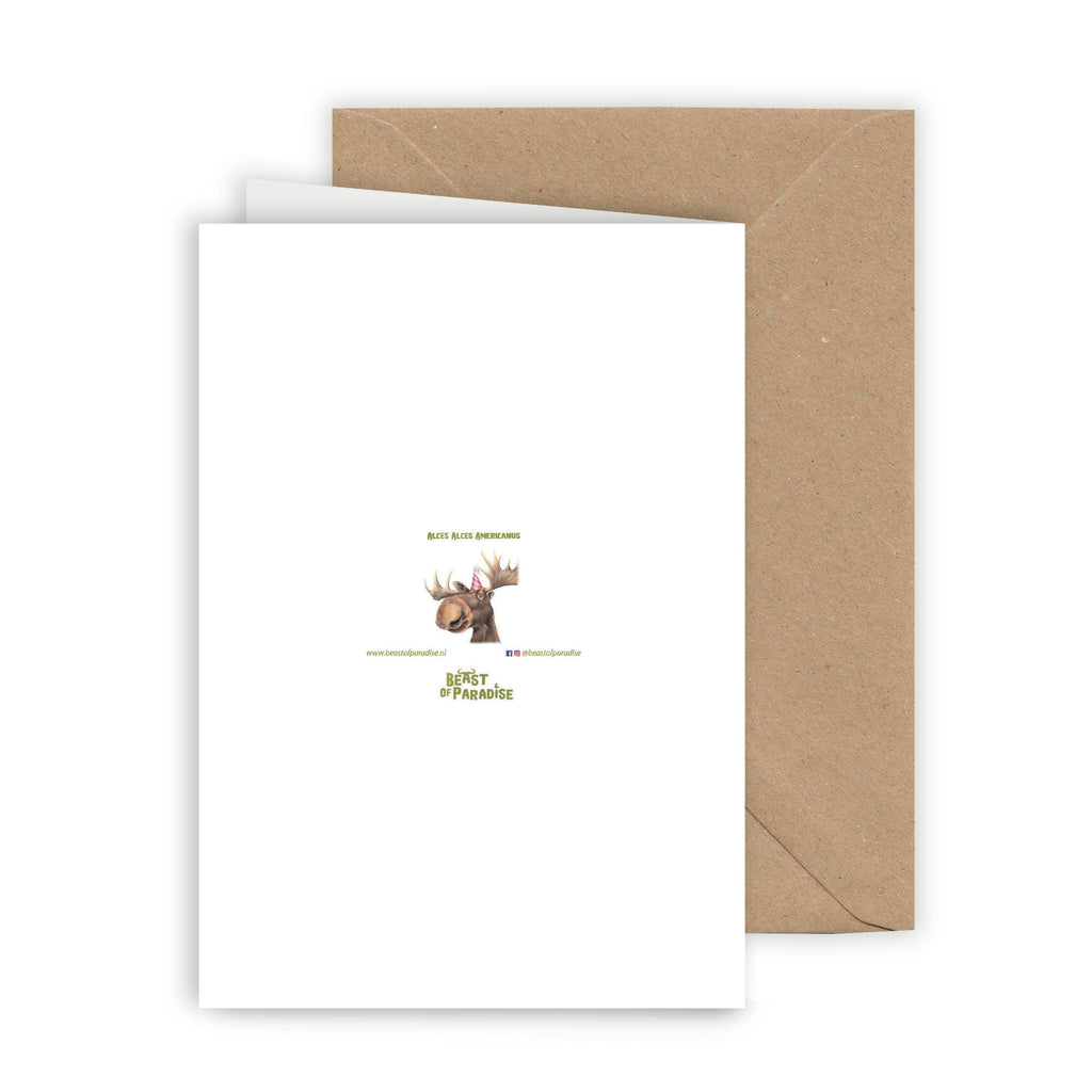 Grappige Eland - Wenskaart met envelop