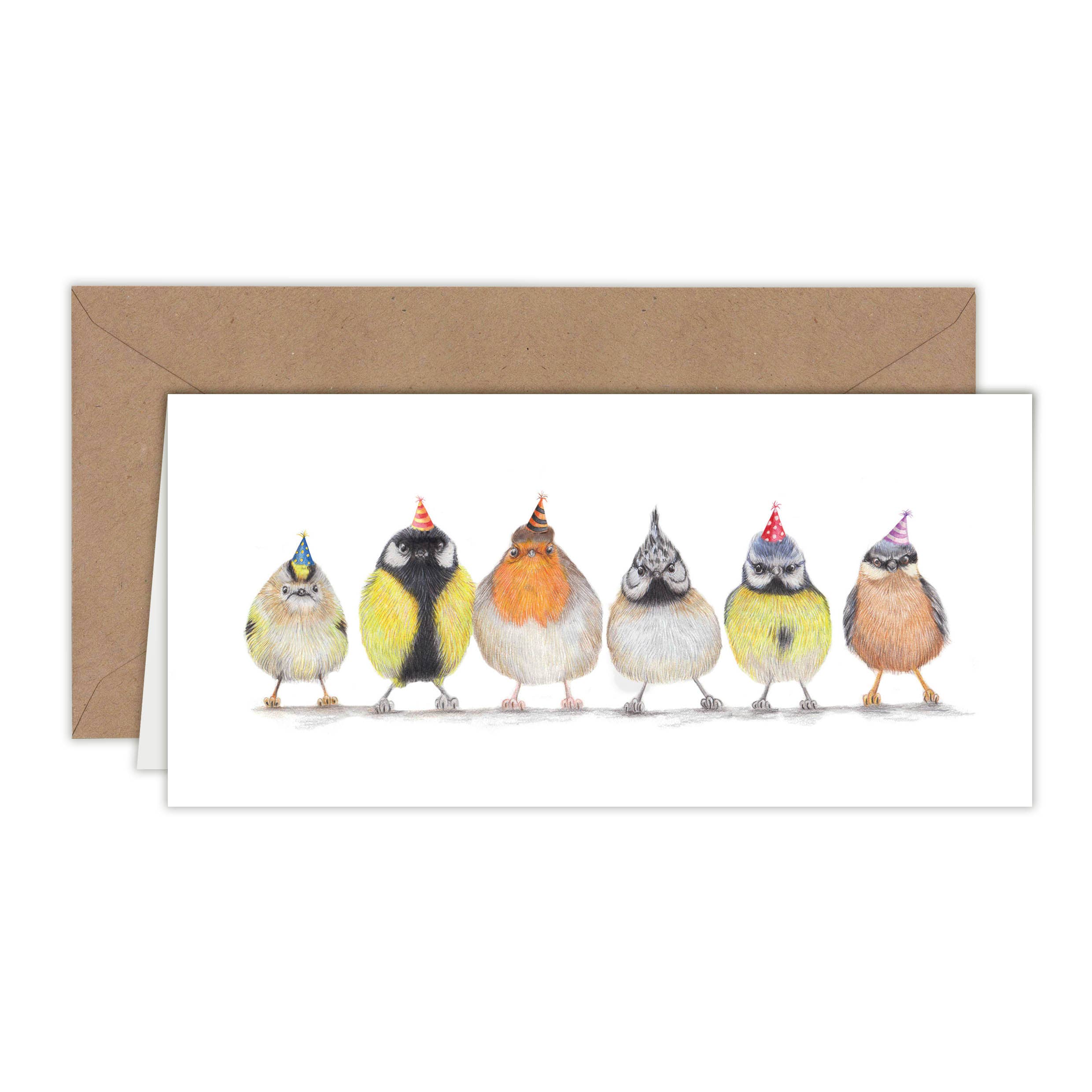 Europese Vogels Feest - Wenskaart met envelop