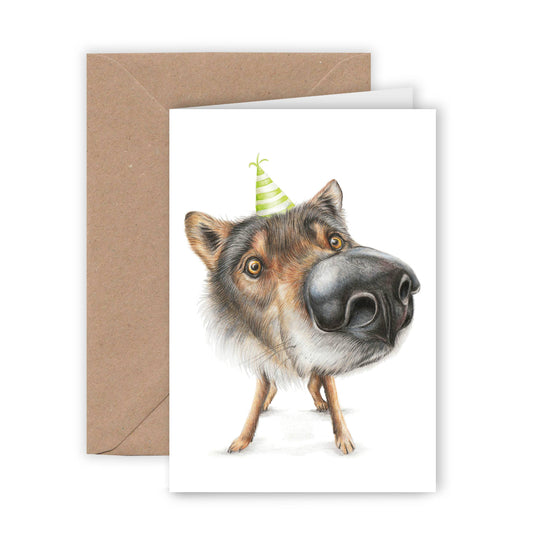 Grappige Wolf - Wenskaart met envelop