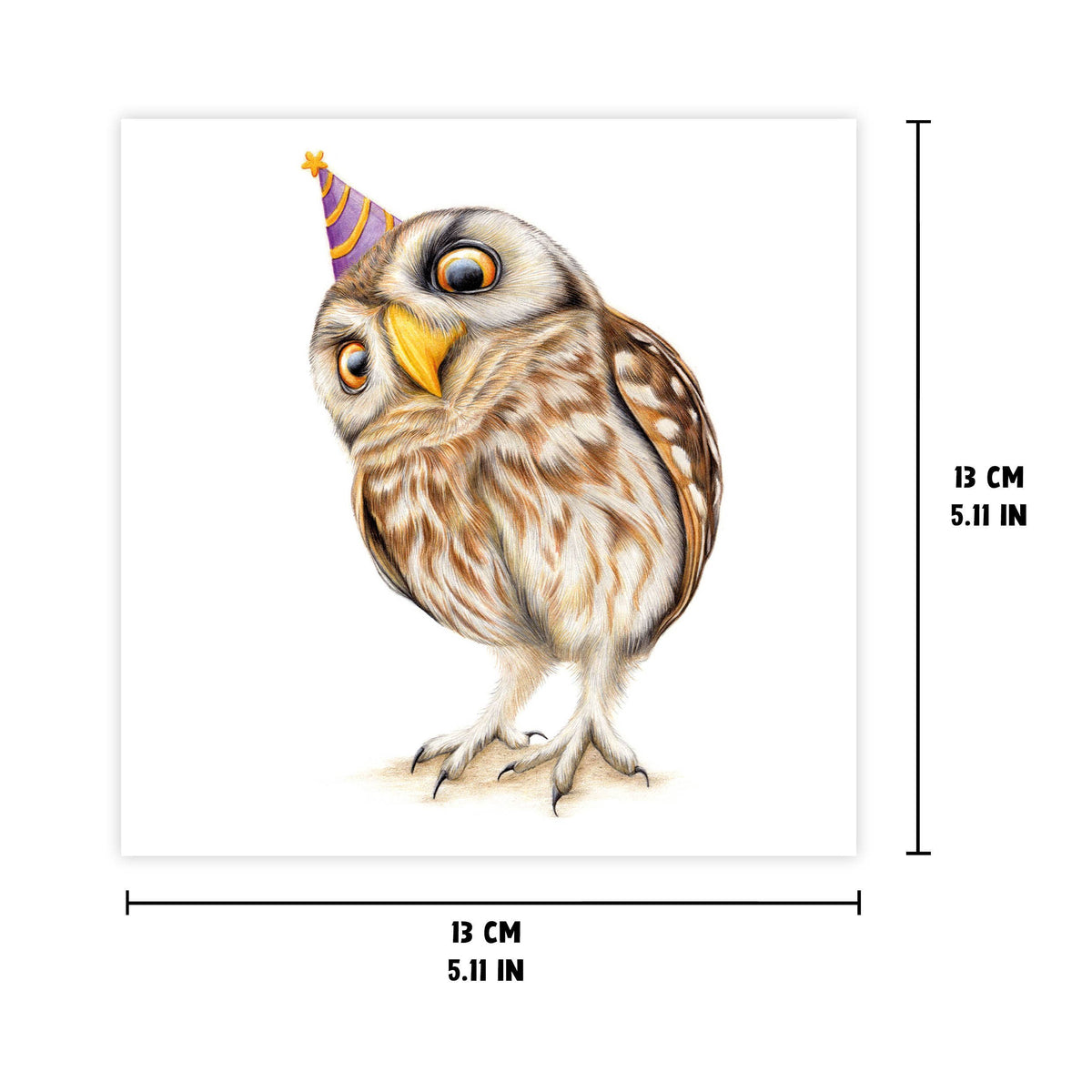 Kleine Uil Grappig - Wenskaart met envelop