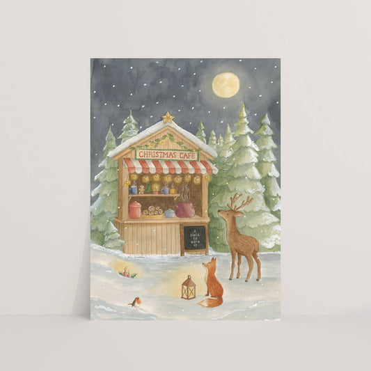 Christmas café - Ansichtkaart