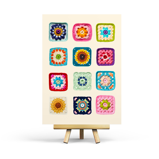 Granny Squares - Ansichtkaart