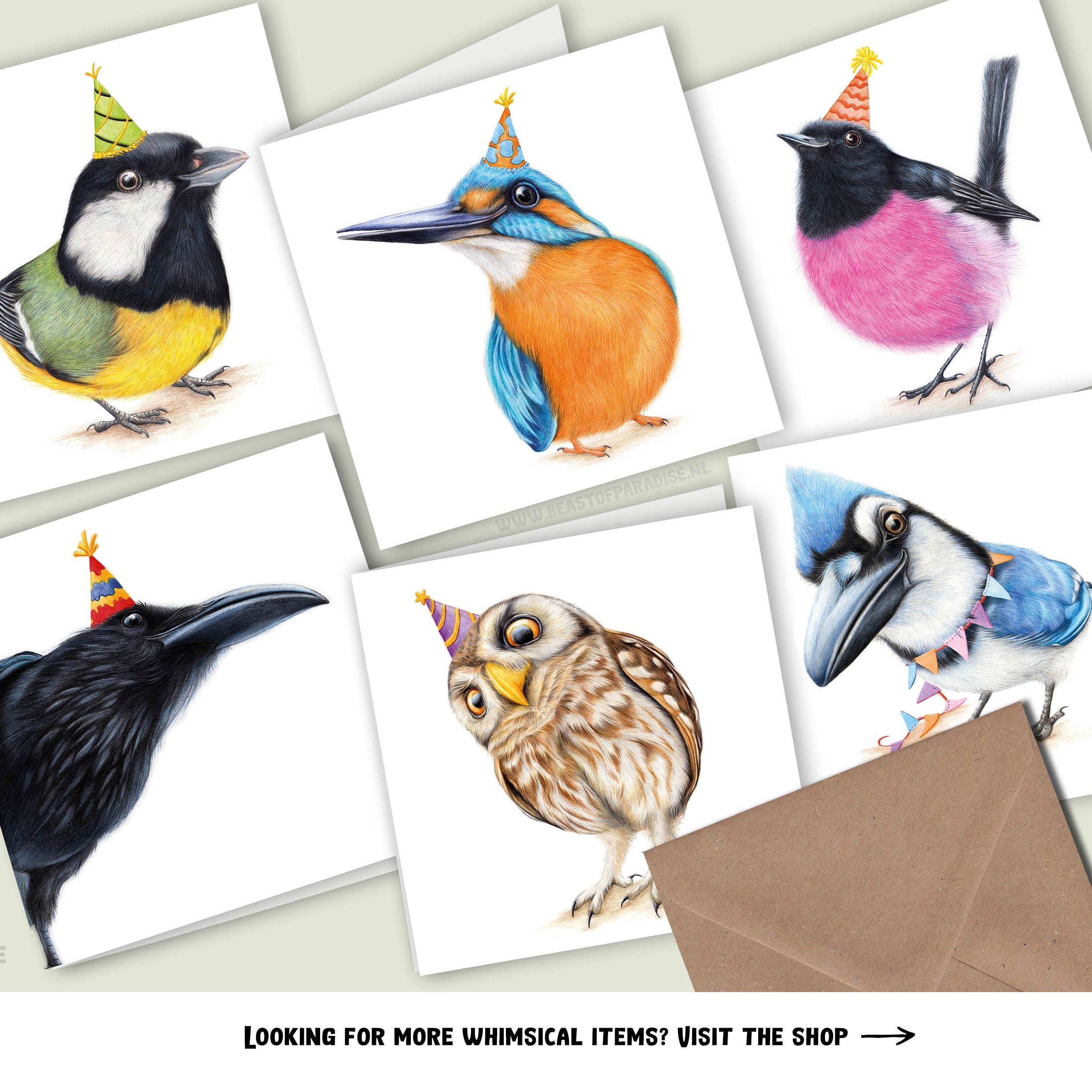 Kleine Uil Grappig - Wenskaart met envelop