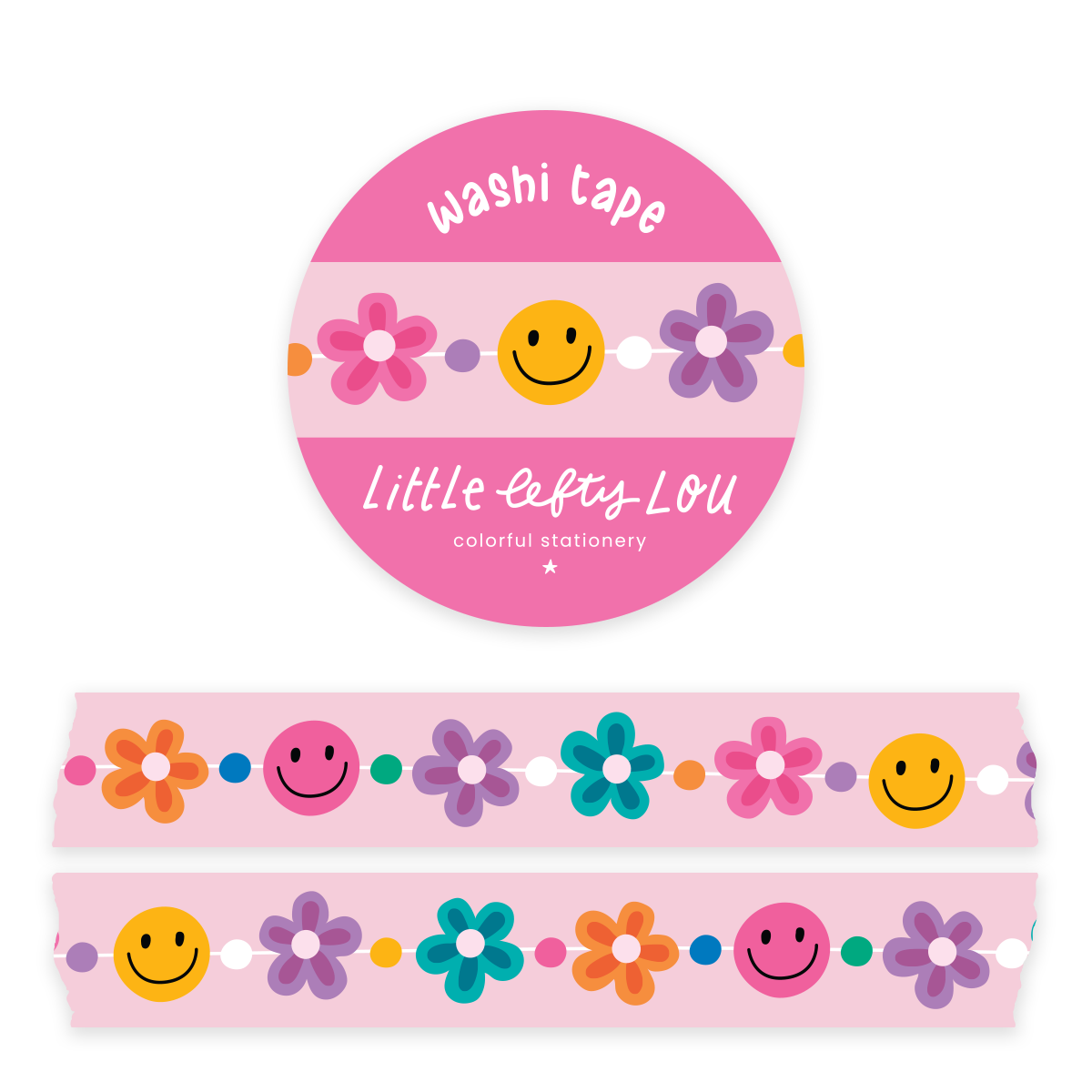 Vriendschapsarmband en bloemen - Washi Tape