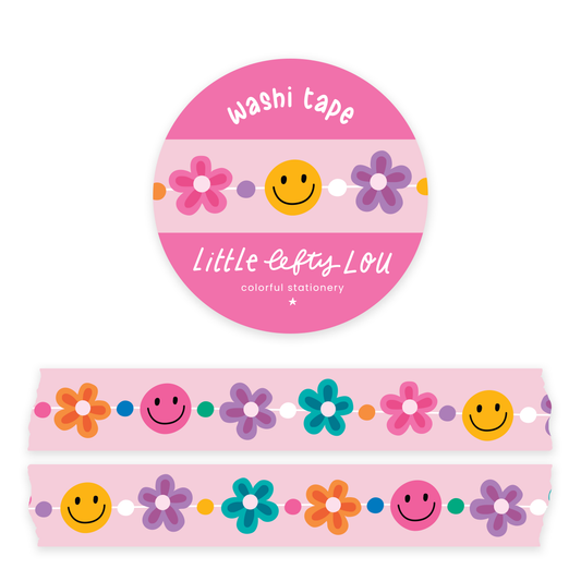Vriendschapsarmband en bloemen - Washi Tape
