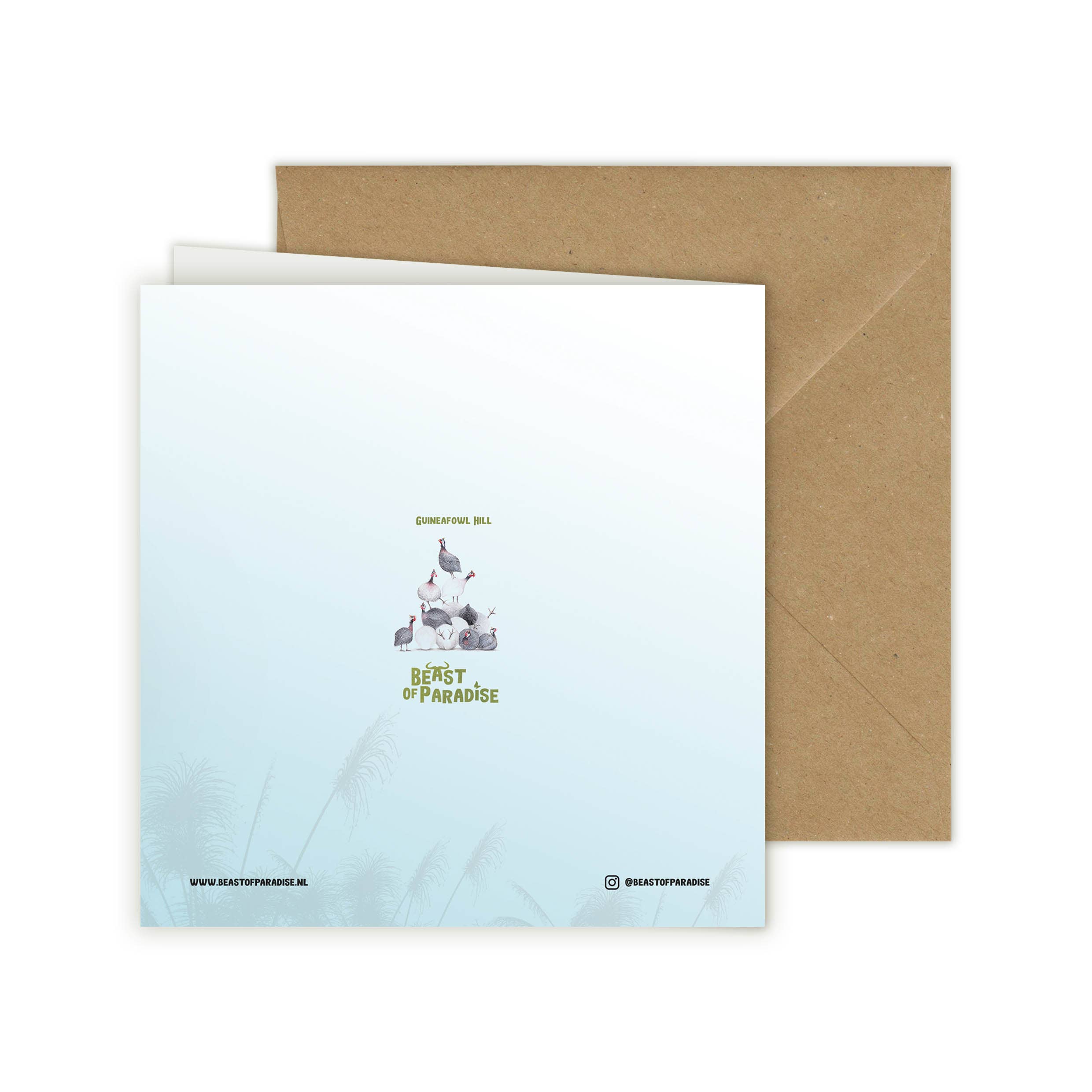 Parelhoenders - Wenskaart met envelop