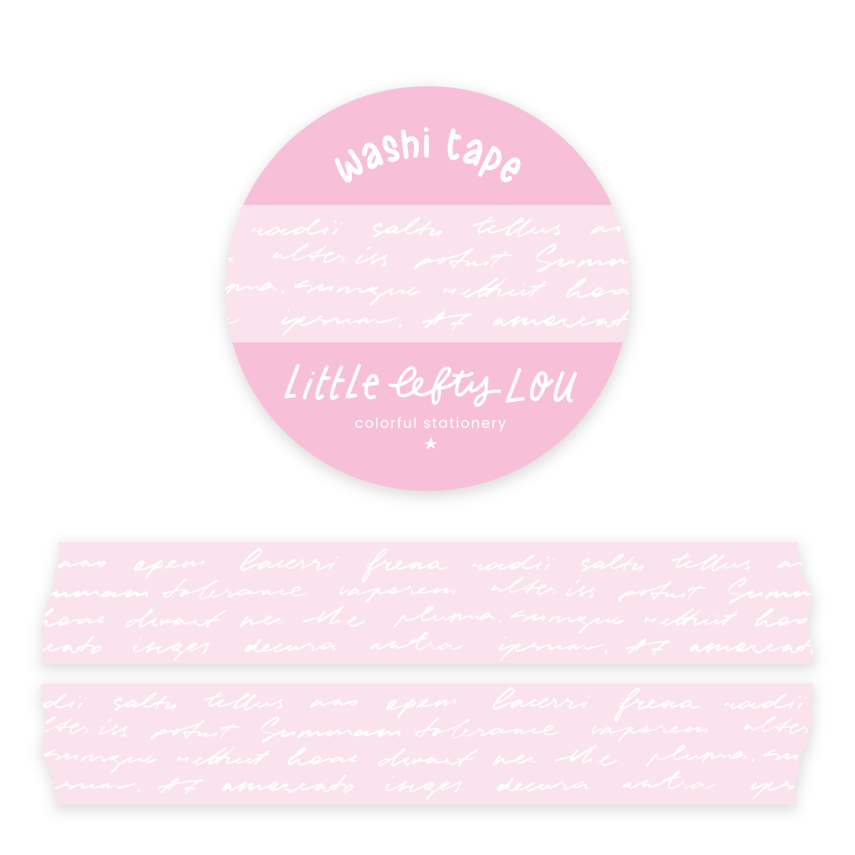 Script Lichtroze - Washi Tape