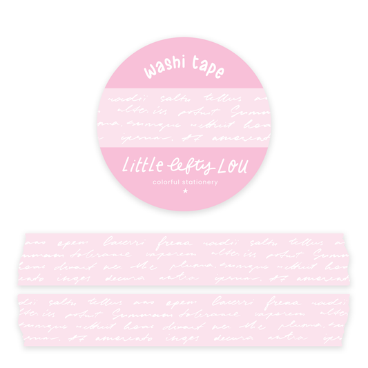 Script Lichtroze - Washi Tape