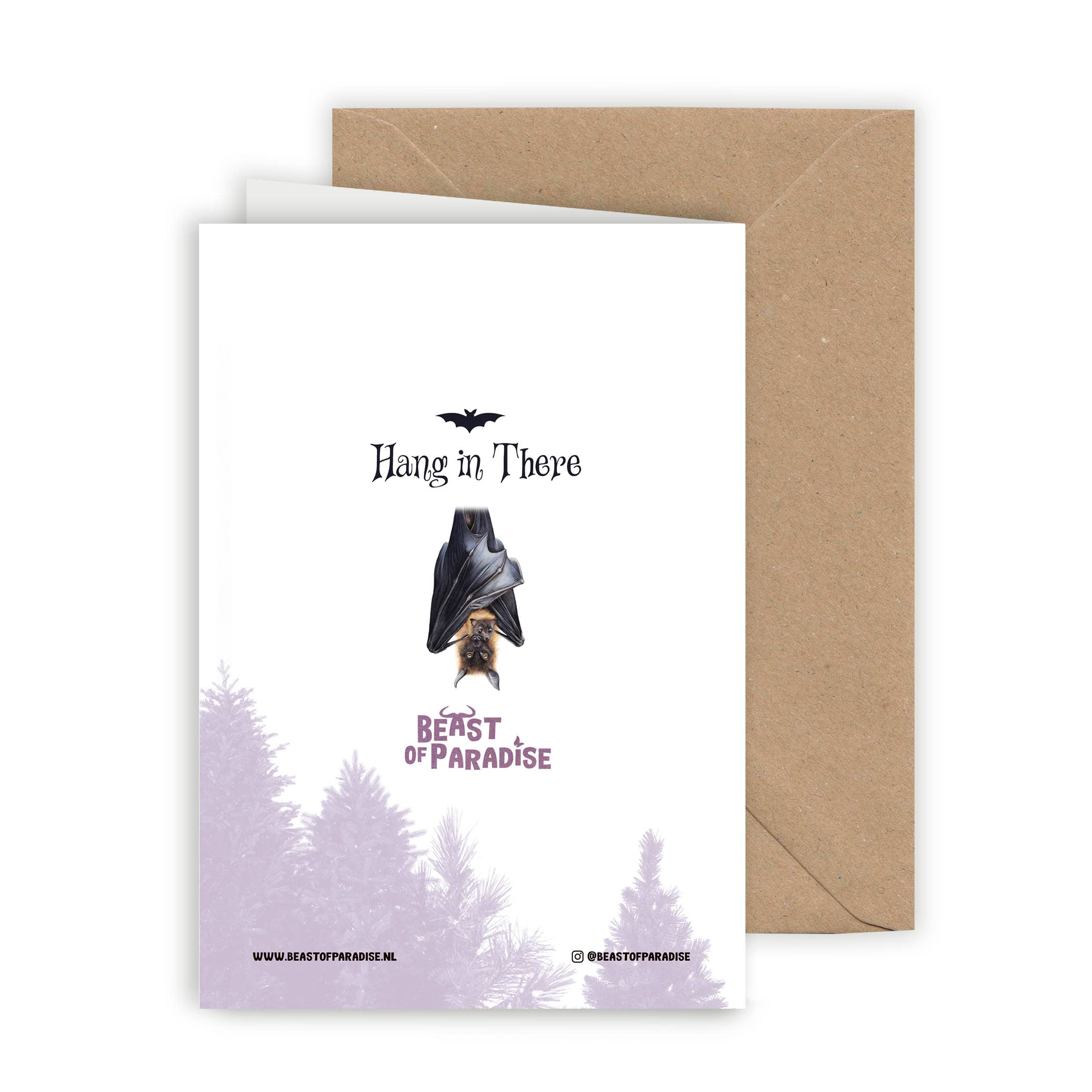 Vliegende Vos - Wenskaart met envelop