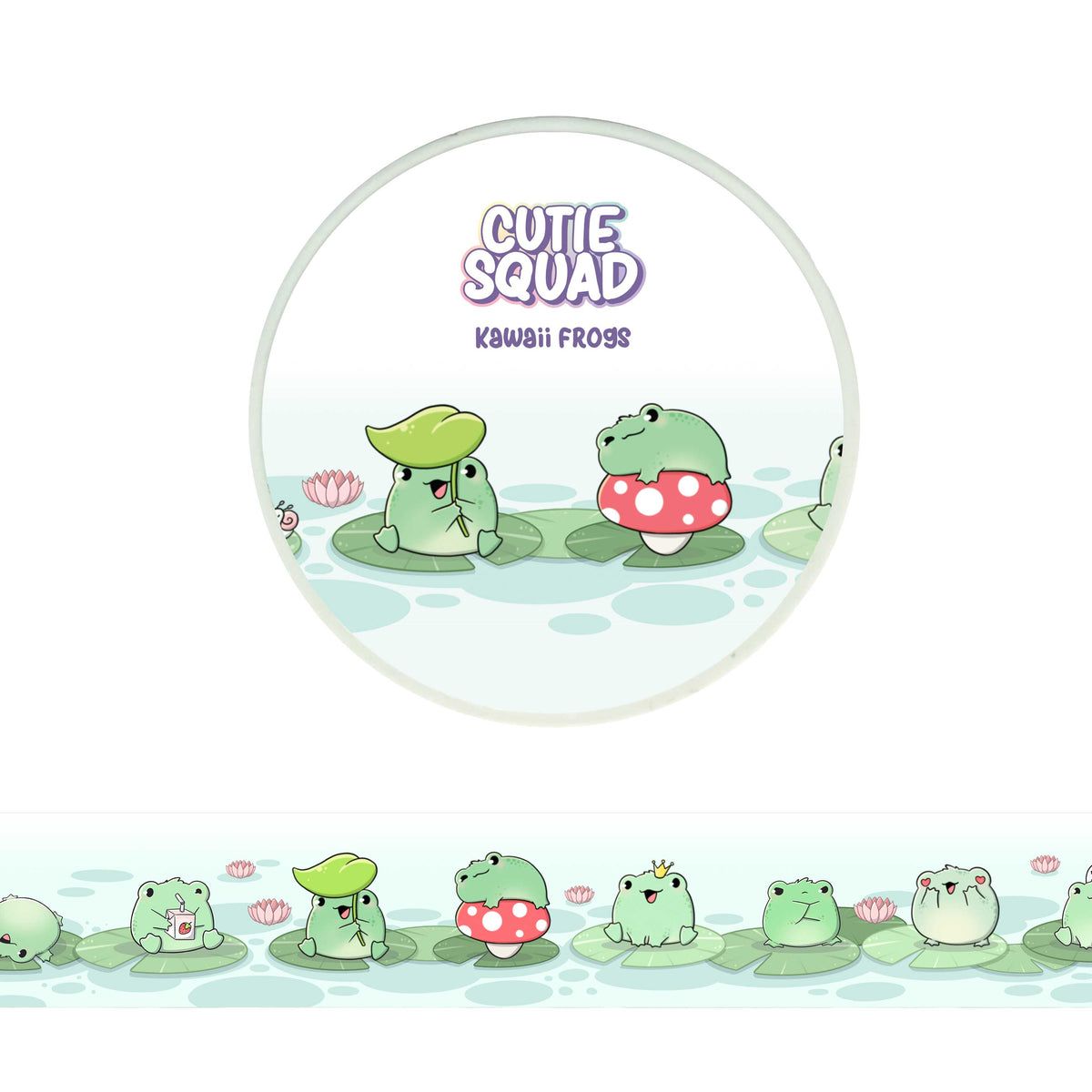 Kawaii-kikkers – schattige kikker-washi-tape 10 m