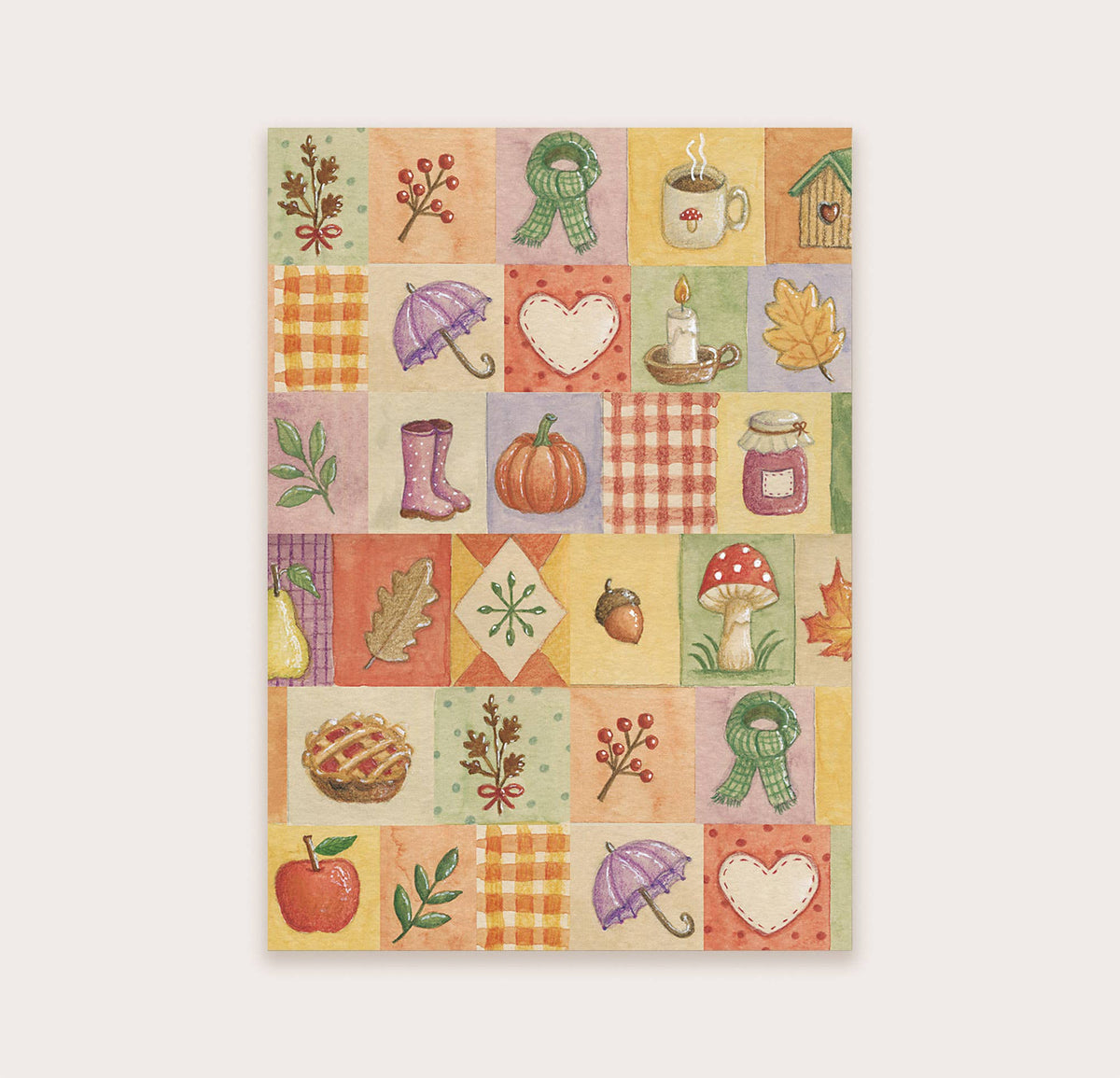 Patchwork herfst - Ansichtkaart