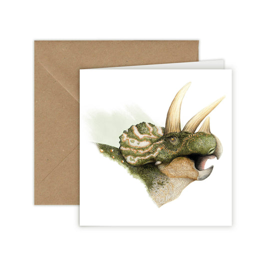 Triceratops - Wenskaart met envelop