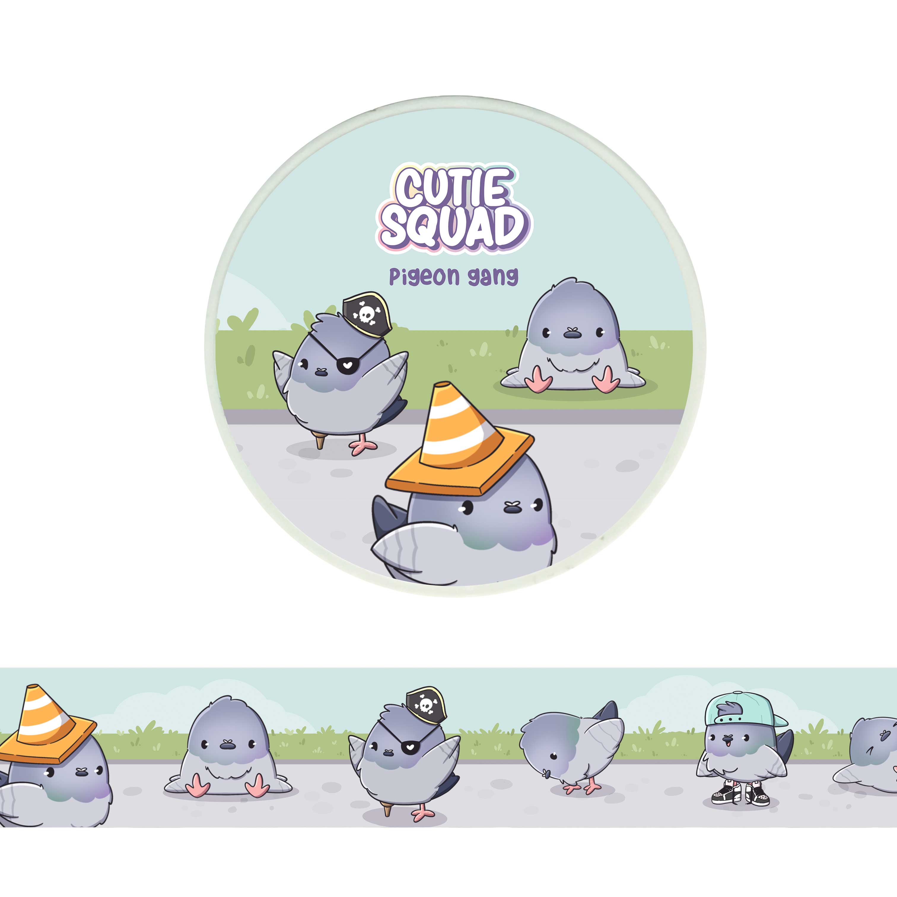Pigeon Gang – Schattige duif washi-tape 10 m