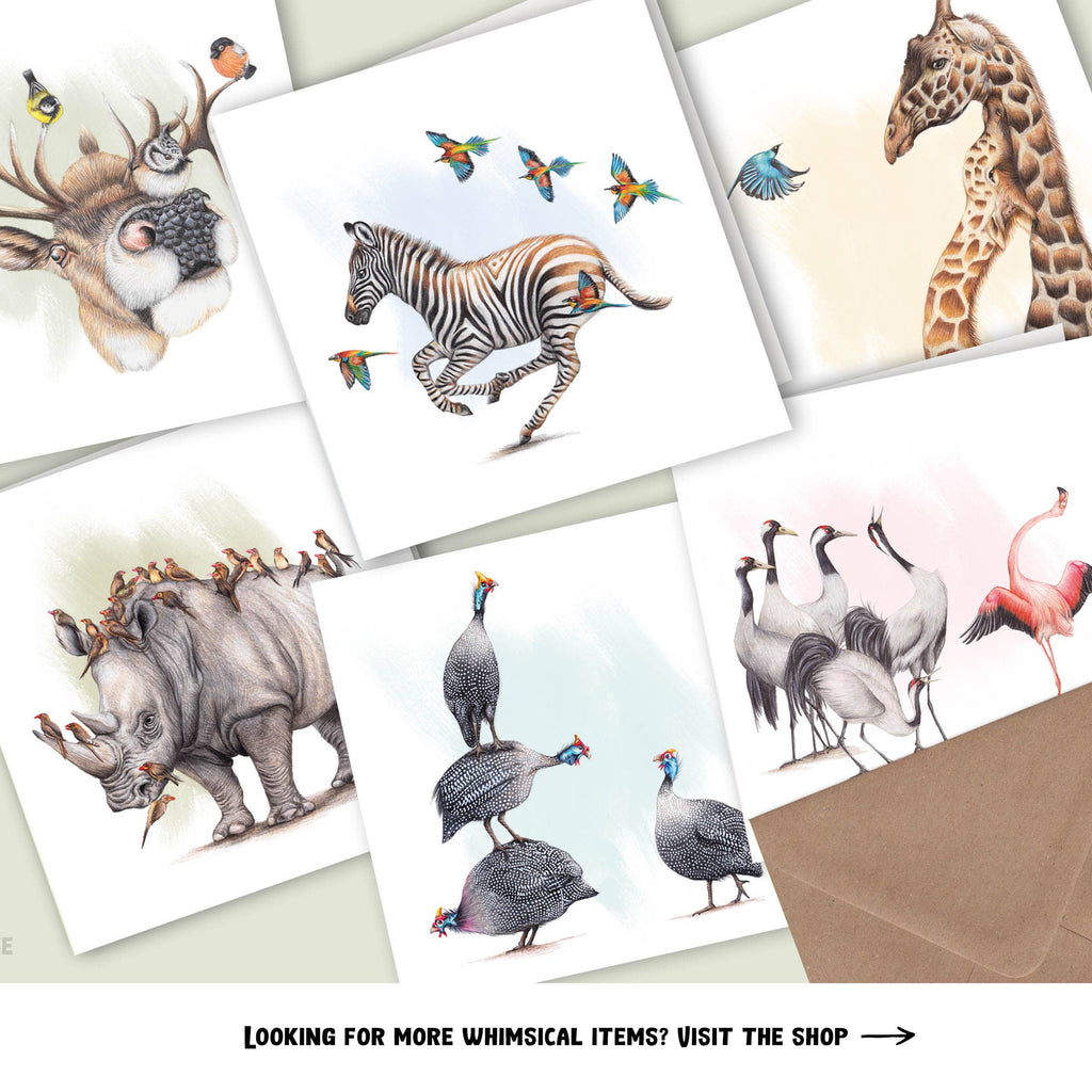 Grappige Zebra - Wenskaart met envelop