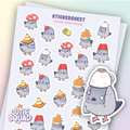Duiven met hoeden | Stickervel