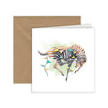 Grappige Zebra - Wenskaart met envelop