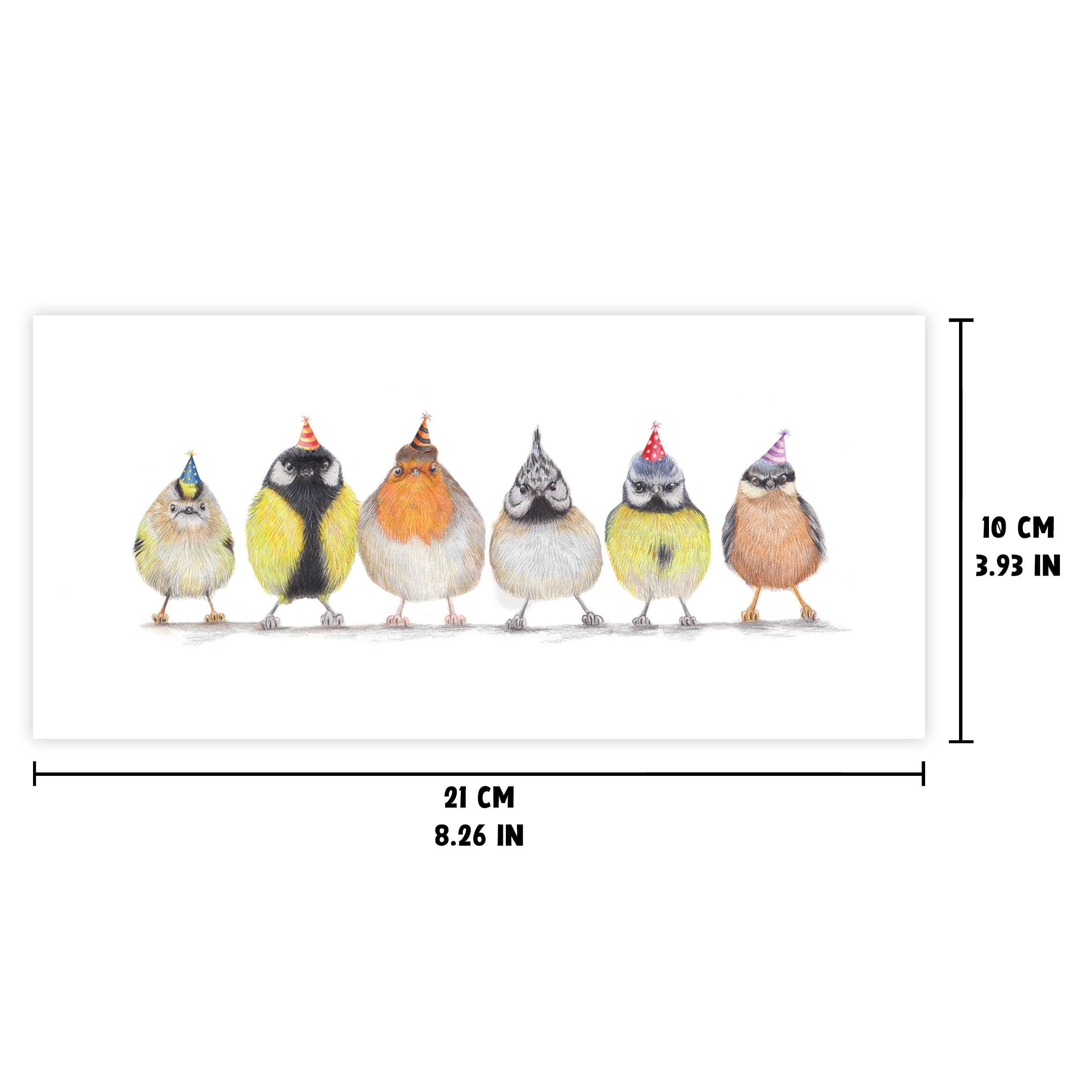 Europese Vogels Feest - Wenskaart met envelop