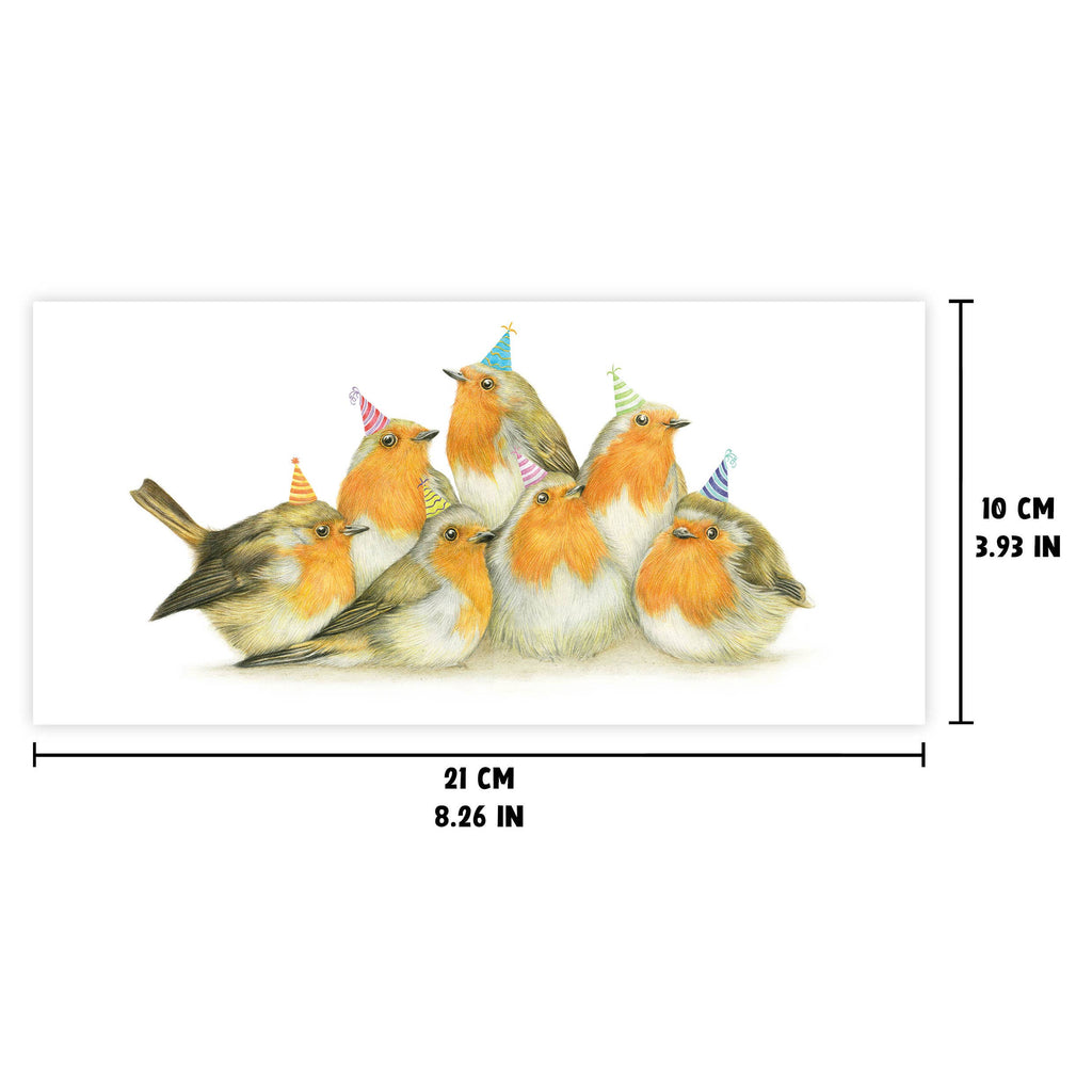 Roodborst en Vogels - Wenskaart met envelop