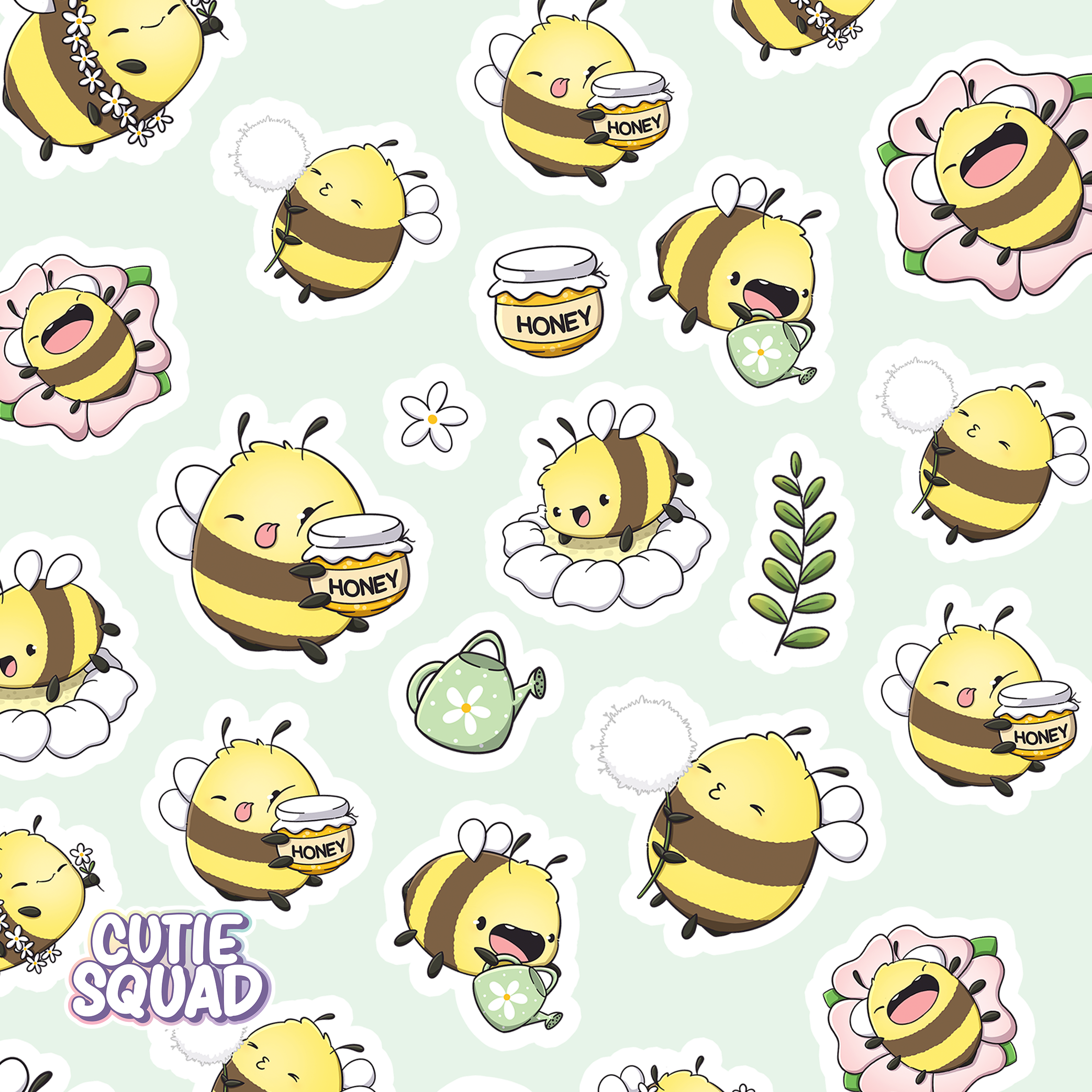 Bloemenbij | Stickervel