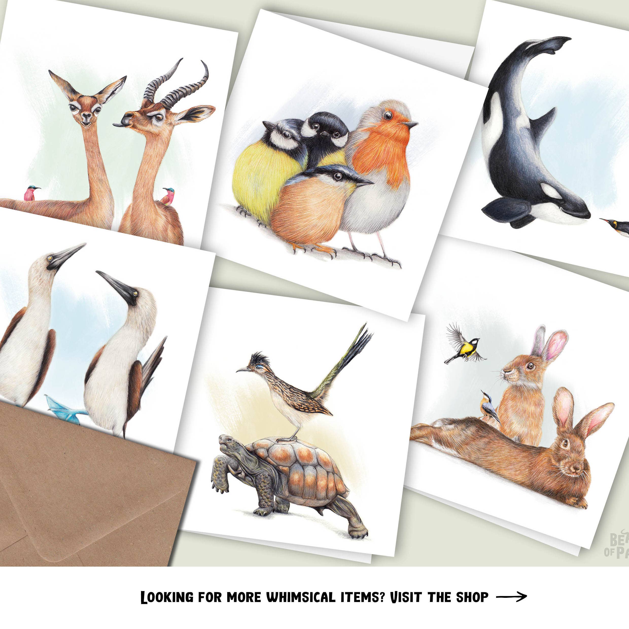 Grappige Vos - Wenskaart met envelop