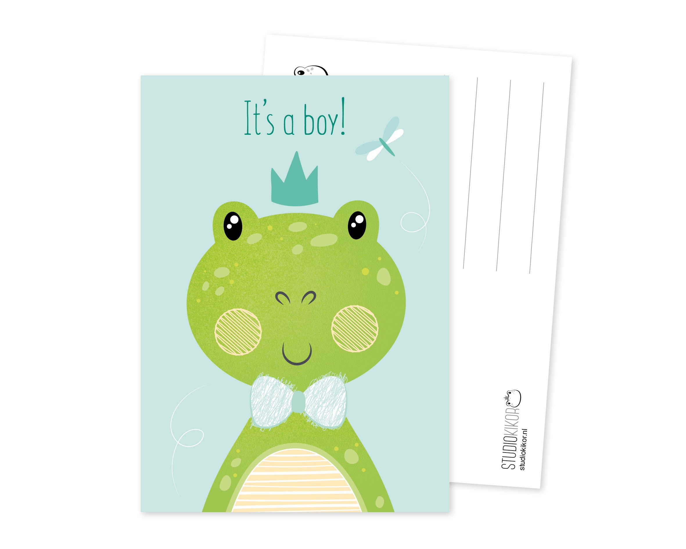 'It’s a boy!’ – Kikker Ansichtkaart