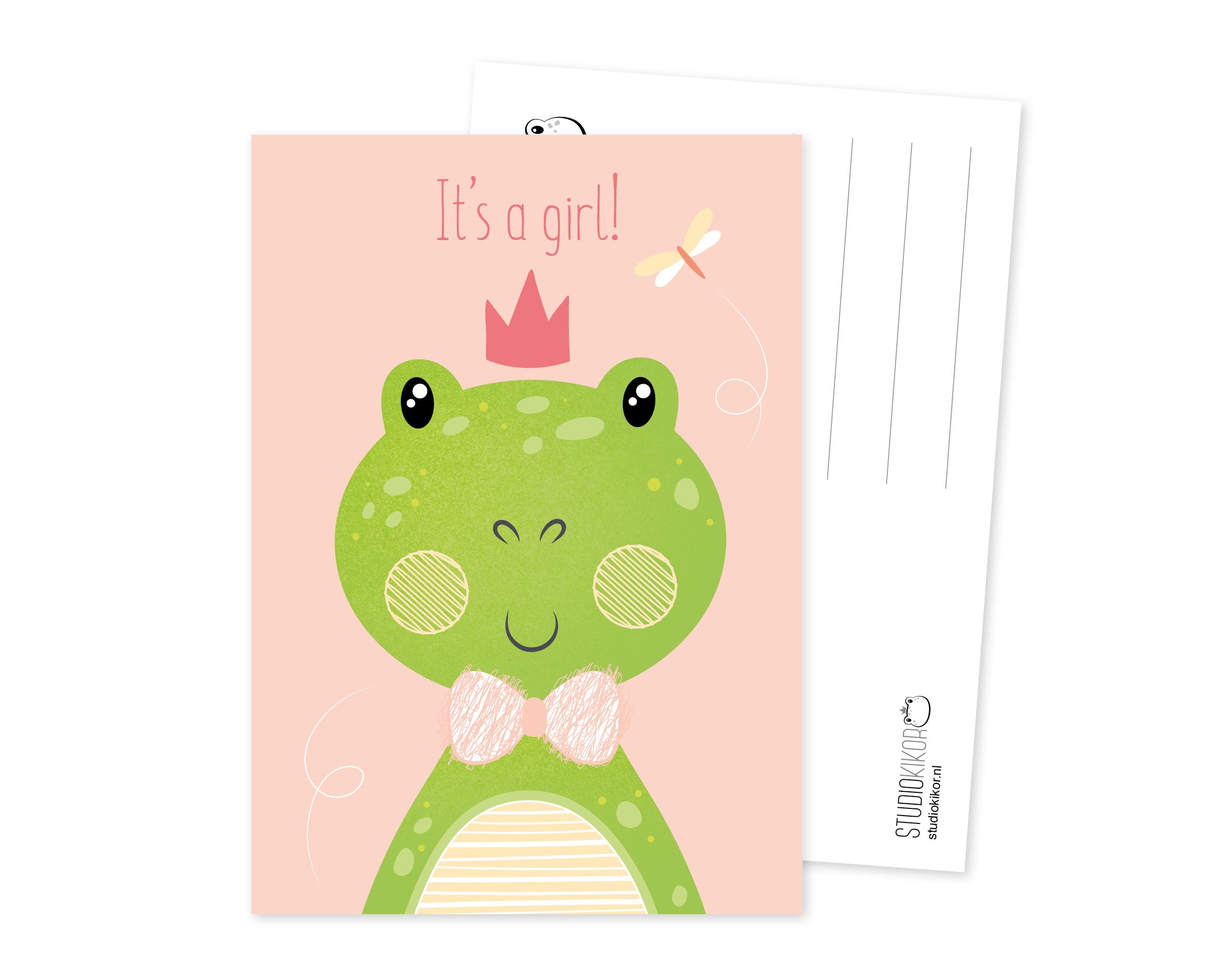'It’s a girl!’ – Kikker Ansichtkaart