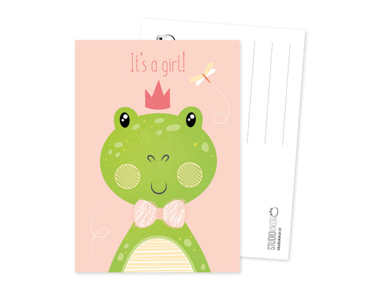 'It’s a girl!’ – Kikker Ansichtkaart