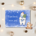 'Fijne kerst voor jou!’ – IJsbeer Ansichtkaart