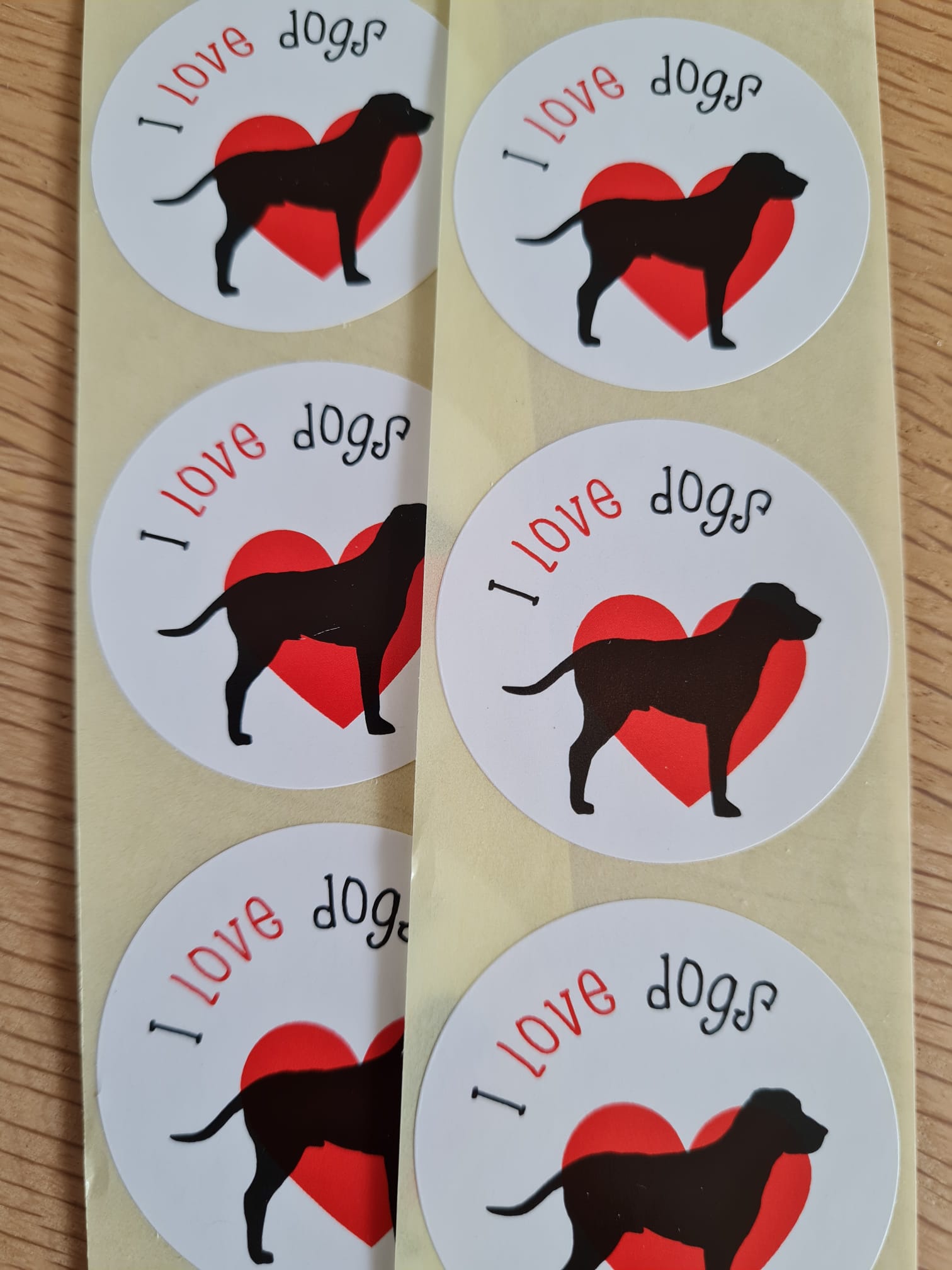 'I love dogs' - 20 Stickers