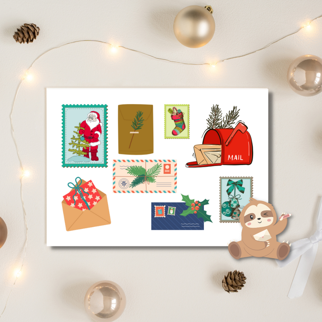 Postzegels – Kerst Ansichtkaart