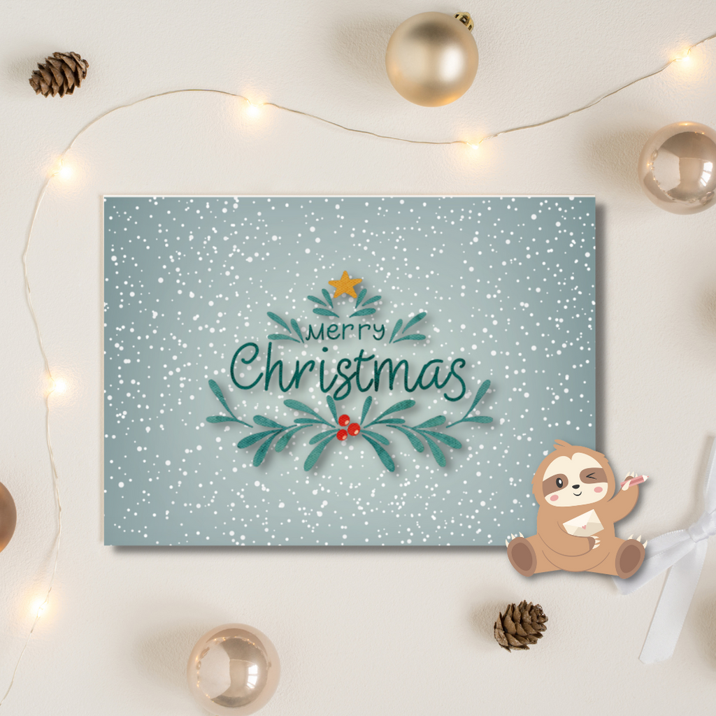 'Merry Christmas’ – Sneeuw Ansichtkaart