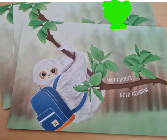 'Wooohooo! Goed gedaan!’ – Geslaagd Ansichtkaart