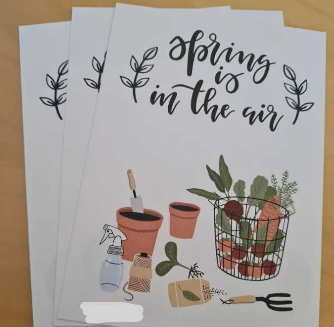 'Spring is in the air’ – Moestuin Ansichtkaart