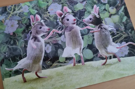 Muisjes dansen – Ansichtkaart