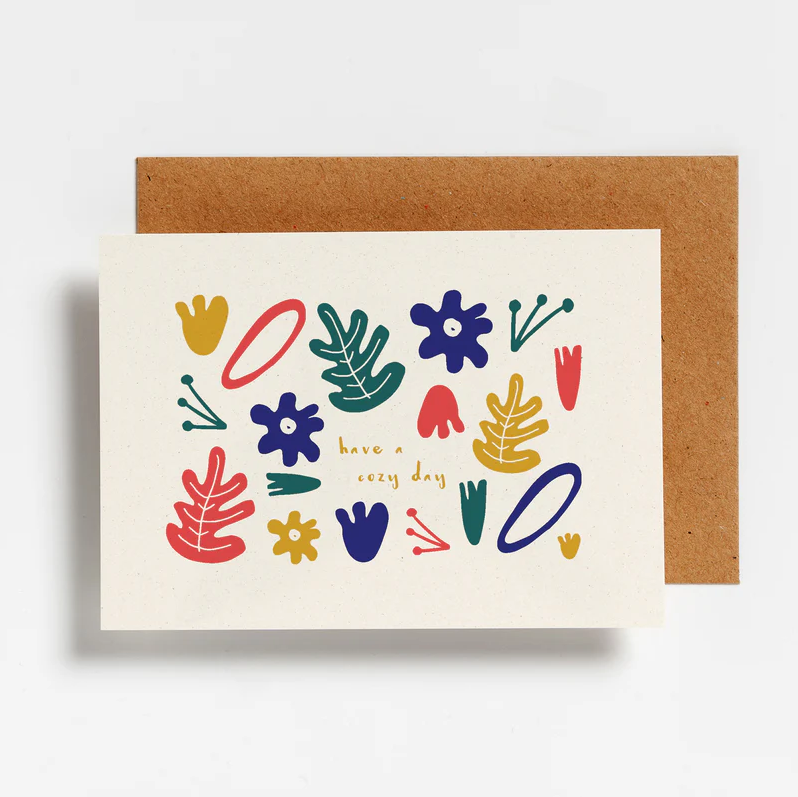 'Have a cozy day’ – Ansichtkaart met Envelop