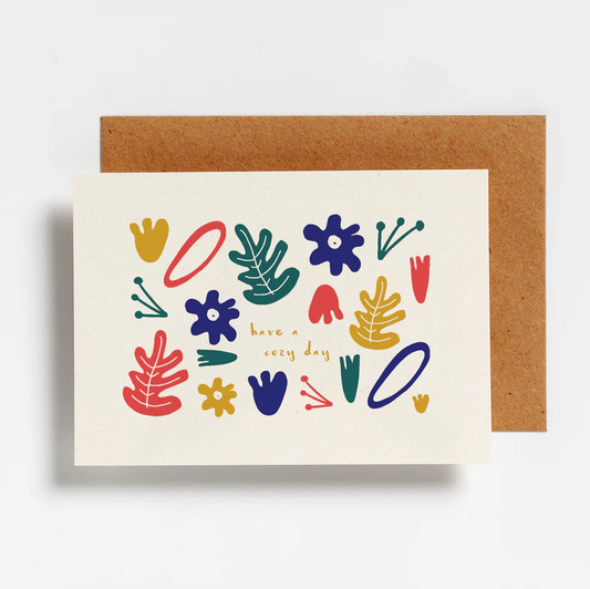 'Have a cozy day’ – Ansichtkaart met Envelop