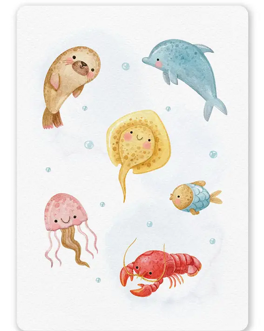 Zeedieren – Ansichtkaart