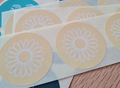 Bloemetje op Geel - 20 Stickers