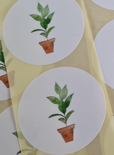 Plant in pot - 20 Stickers