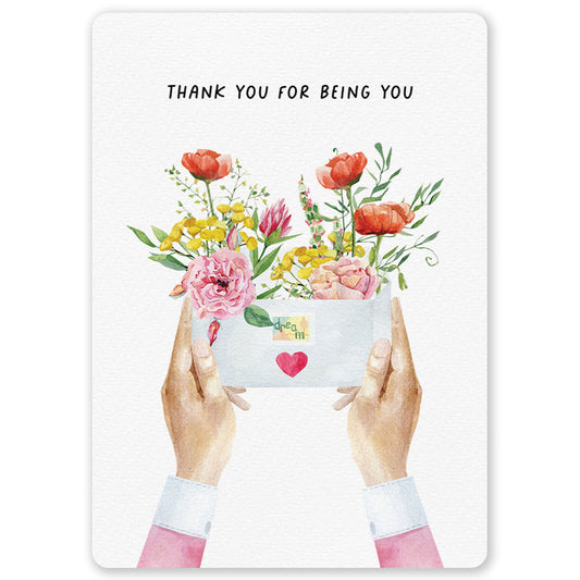 'Thank you for being you’ Bloemen – Ansichtkaart