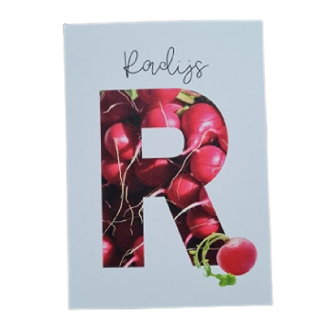 'R van Radijs’ – Letter Ansichtkaart